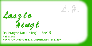 laszlo hingl business card